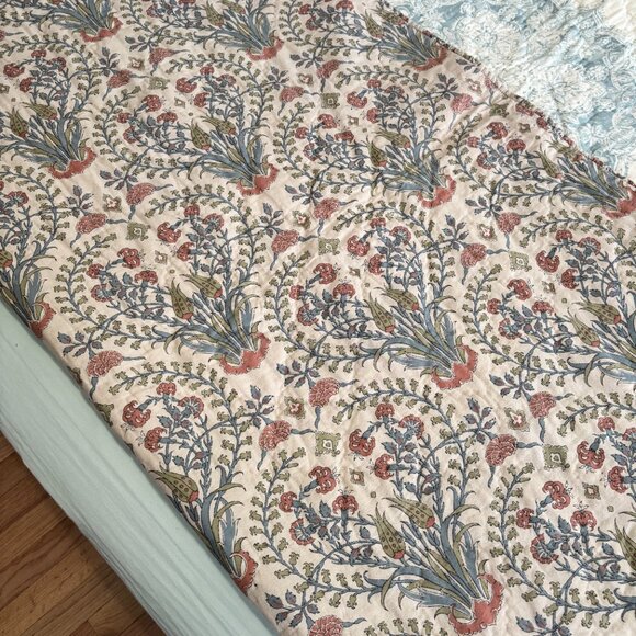POTTERY BARN Stella Kalamkari Reversible Queen Patchwork Quilt & Shams VERY RARE - Picture 9 of 13